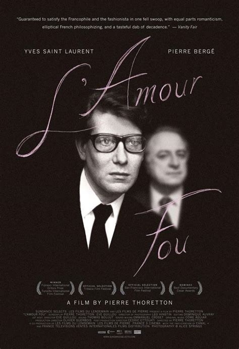 YVES SAINT LAURENT: L'AMOUR FOU 